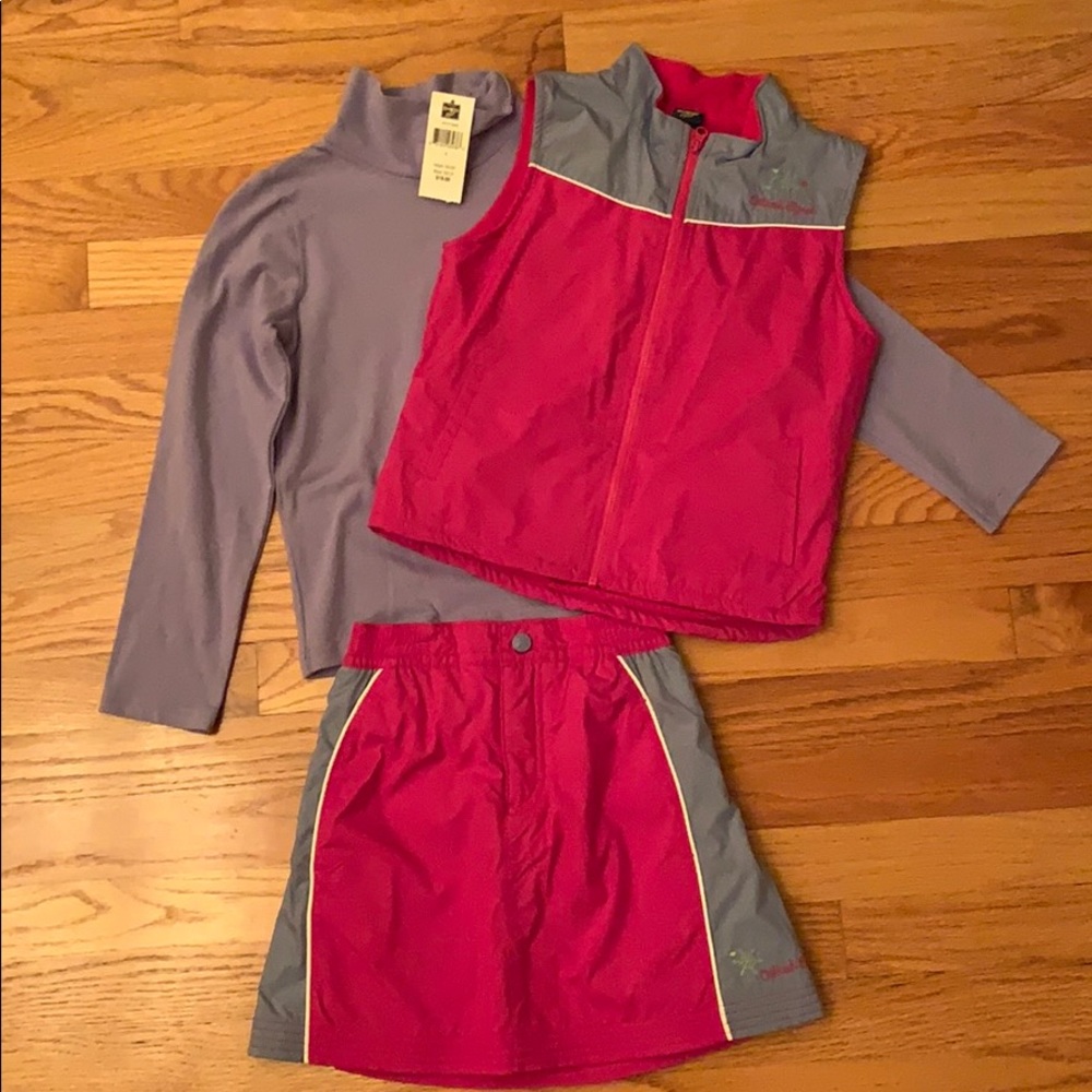 OshKosh outfit, vest, NWTskirt, NWTshirt, size6X/7